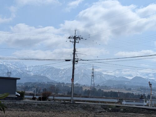 敷地からの立山連峰